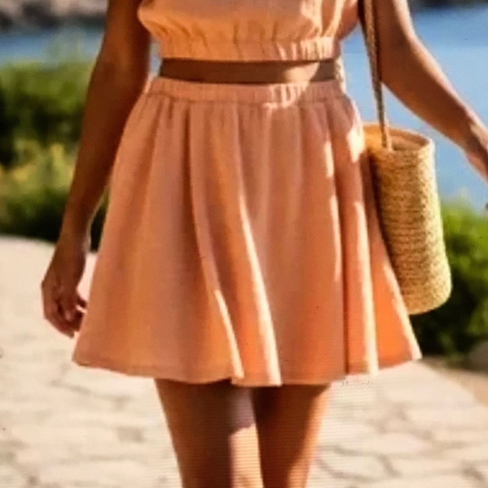 FREE PEOPLE BEACH "Ace" Skort Size Large Peach